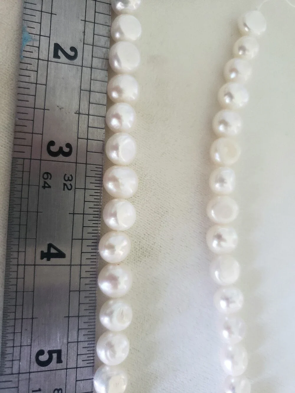 Strand Of Fresh Water Semi Round Pearls